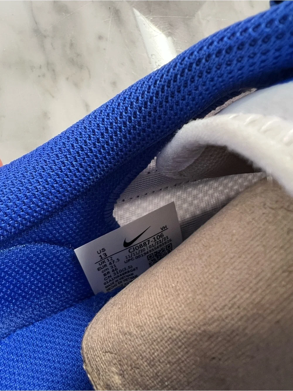 Nike Adversary SB White Hyper Royal- Size 13
